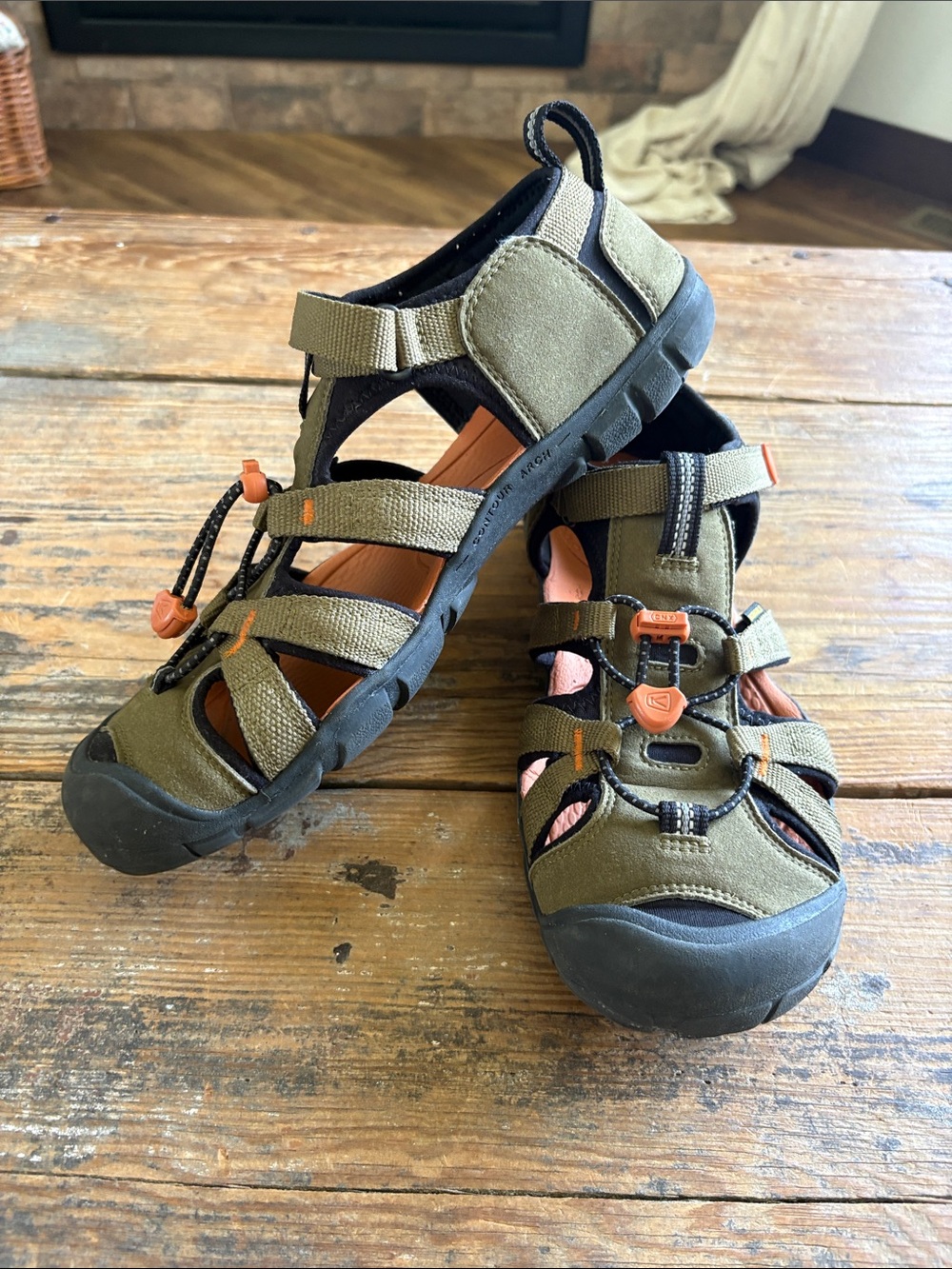 Keen Olive and Orange Outdoor Sandals